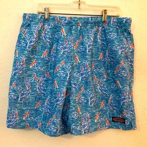Vineyard Vines 7 Inch Chappy Swim Trunks Men’s Large Pelicans- New Without Tags